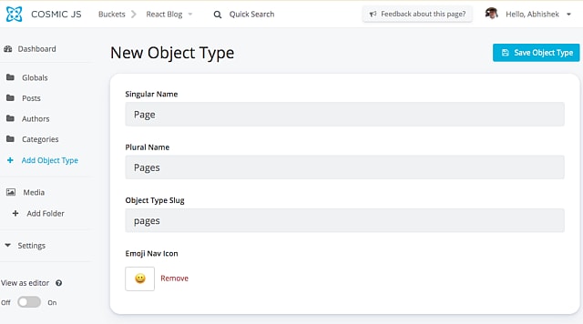 Object wise content management